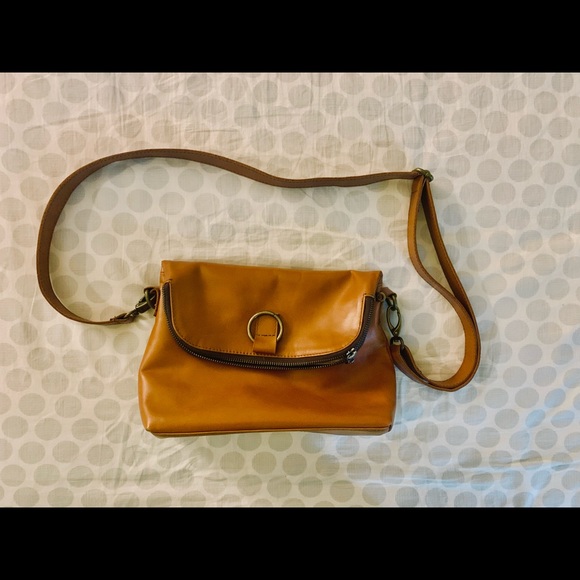 Genuine leather 2 in 1 purse backpack tan camel - Picture 5 of 10